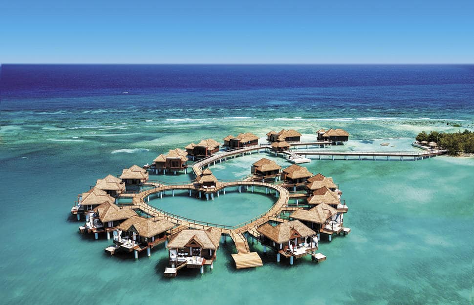 overwater hotel, cheap water villas